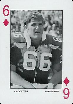 1973 Auburn Tigers Playing Cards (Orange Backs) #6♦ Andy Steele Front