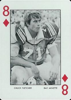 1973 Auburn Tigers Playing Cards (Orange Backs) #8♦ Chuck Fletcher Front