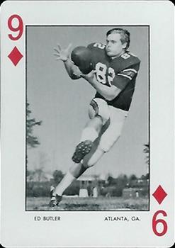 1973 Auburn Tigers Playing Cards (Orange Backs) #9♦ Ed Butler Front