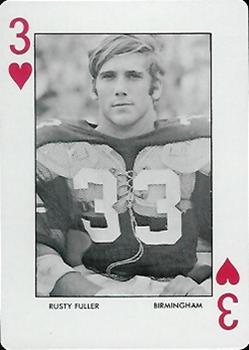 1973 Auburn Tigers Playing Cards (Orange Backs) #3♥ Rusty Fuller Front