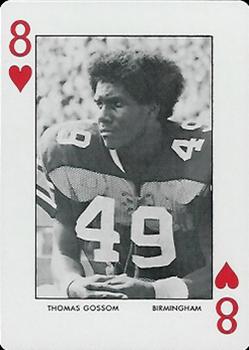 1973 Auburn Tigers Playing Cards (Orange Backs) #8♥ Thomas Gossom Front