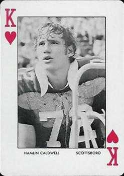 1973 Auburn Tigers Playing Cards (Orange Backs) #K♥ Hamlin Caldwell Front