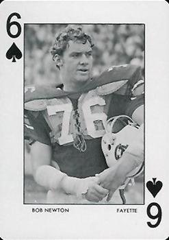 1973 Auburn Tigers Playing Cards (Orange Backs) #6♠ Bob Newton Front