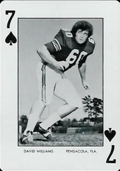 1973 Auburn Tigers Playing Cards (Orange Backs) #7♠ David Williams Front