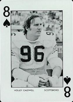 1973 Auburn Tigers Playing Cards (Orange Backs) #8♠ Holley Caldwell Front