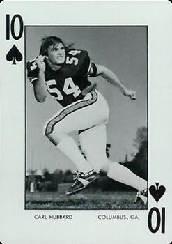 1973 Auburn Tigers Playing Cards (Orange Backs) #10♠ Carl Hubbard Front