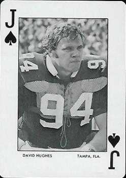 1973 Auburn Tigers Playing Cards (Orange Backs) #J♠ David Hughes Front