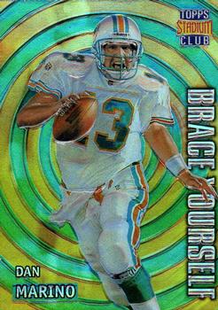 1996 Stadium Club - Brace Yourself Members Only #BY1 Dan Marino Front