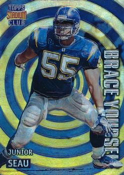 1996 Stadium Club - Brace Yourself Members Only #BY6 Junior Seau Front