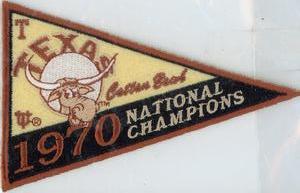 2011 Upper Deck University of Texas - National Championship Pennants #NNO 1970 Pennant Front