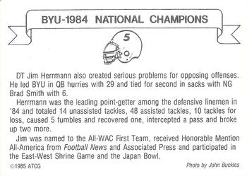 1984-85 BYU Cougars National Champions #NNO Jim Herrmann Back