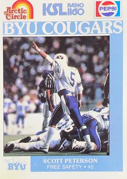 1988 BYU Cougars Safety #NNO Scott Peterson Front