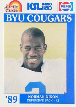 1989 BYU Cougars Safety #NNO Norm Dixon Front