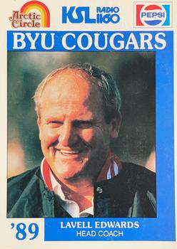1989 BYU Cougars Safety #NNO Lavell Edwards Front