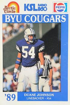 1989 BYU Cougars Safety #NNO Duane Johnson Front