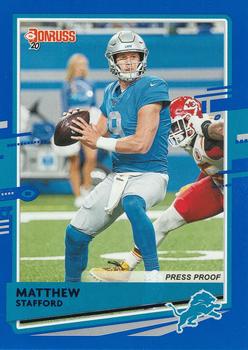 2020 Donruss - Press Proof Blue #96 Matthew Stafford Front