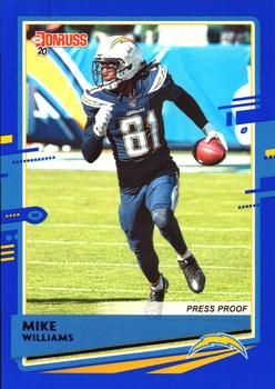 2020 Donruss - Press Proof Blue #137 Mike Williams Front