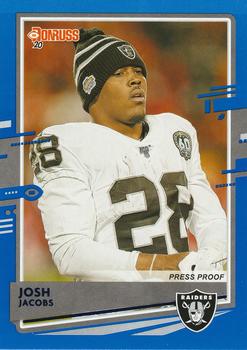 2020 Donruss - Press Proof Blue #199 Josh Jacobs Front
