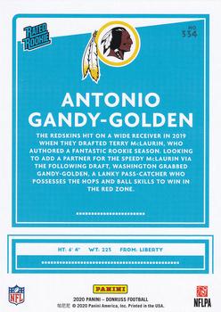 2020 Donruss - Press Proof Blue #334 Antonio Gandy-Golden Back