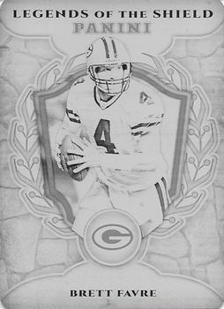 2017 Panini Plates & Patches - 2017 Panini Legends of the Shield Black Plate #LS-BF Brett Favre Front