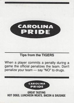 1989 Clemson Tigers #NNO Title Card Back