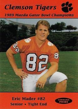 1989 Clemson Tigers #NNO Eric Mader Front
