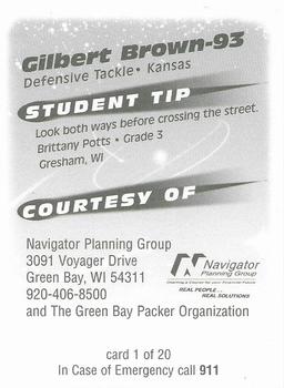 1999 Green Bay Packers Police - Navigator Planning Group #1 Gilbert Brown Back