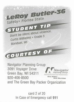 1999 Green Bay Packers Police - Navigator Planning Group #2 Leroy Butler Back