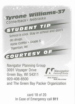 1999 Green Bay Packers Police - Navigator Planning Group #18 Tyrone Williams Back