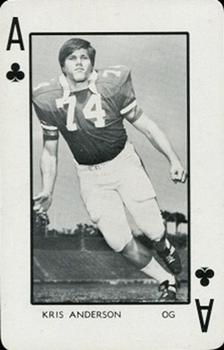 1973 Florida Gators Playing Cards #A♣ Kris Anderson Front