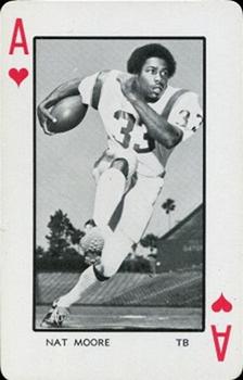 1973 Florida Gators Playing Cards #A♥ Nat Moore Front