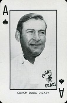 1973 Florida Gators Playing Cards #A♠ Doug Dickey Front