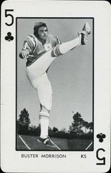 1973 Florida Gators Playing Cards #5♣ Buster Morrison Front