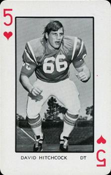 1973 Florida Gators Playing Cards #5♥ David Hitchcock Front