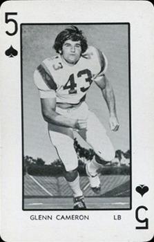 1973 Florida Gators Playing Cards #5♠ Glenn Cameron Front