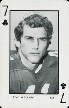 1973 Florida Gators Playing Cards #7♣ Roy Mallory Front