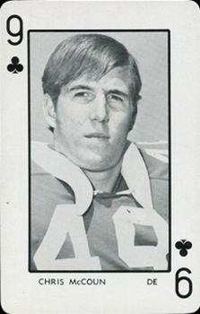 1973 Florida Gators Playing Cards #9♣ Chris McCoun Front