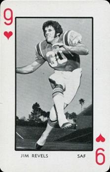 1973 Florida Gators Playing Cards #9♥ Jim Revels Front