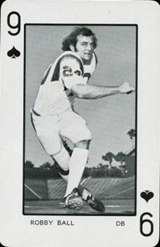 1973 Florida Gators Playing Cards #9♠ Robby Ball Front