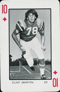 1973 Florida Gators Playing Cards #10♦ Clint Griffith Front