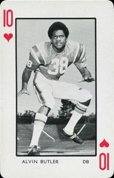 1973 Florida Gators Playing Cards #10♥ Alvin Butler Front