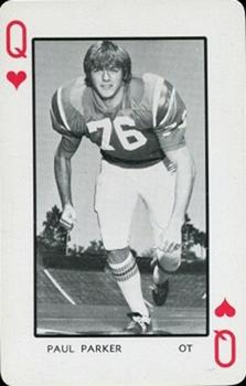 1973 Florida Gators Playing Cards #Q♥ Paul Parker Front