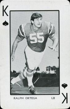 1973 Florida Gators Playing Cards #K♠ Ralph Ortega Front
