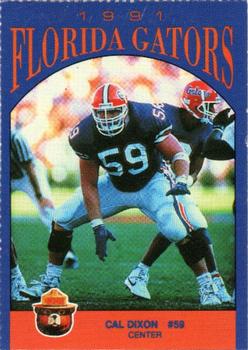 1991 Florida Gators Smokey #NNO Cal Dixon Front