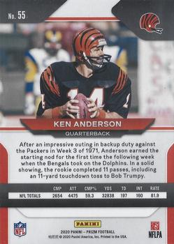 2020 Panini Prizm #55 Ken Anderson Back