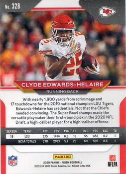 2020 Panini Prizm #328 Clyde Edwards-Helaire Back