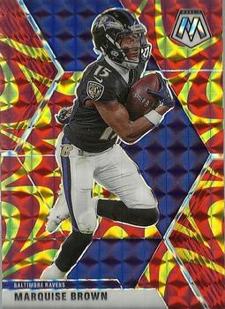 2020 Panini Mosaic - Prizm Reactive Gold #23 Marquise Brown Front