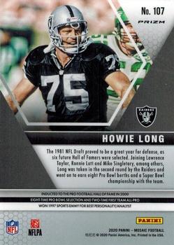 2020 Panini Mosaic - Prizm Reactive Gold #107 Howie Long Back