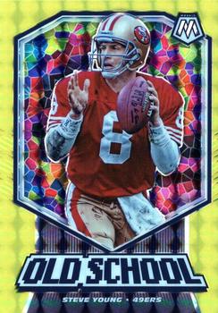 2020 Panini Mosaic - Old School Prizm Gold Fluorescent #OS5 Steve Young Front