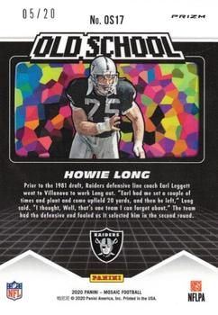 2020 Panini Mosaic - Old School Prizm Gold Fluorescent #OS17 Howie Long Back
